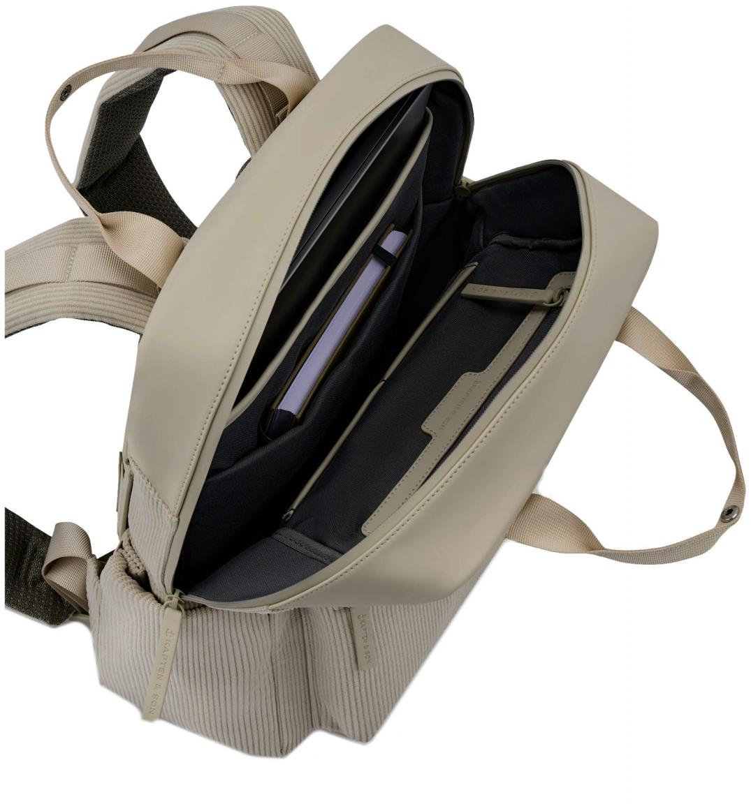 Tagesrucksack Bergen Pro KAPTEN UND SON Sandstone Materialmix Cord