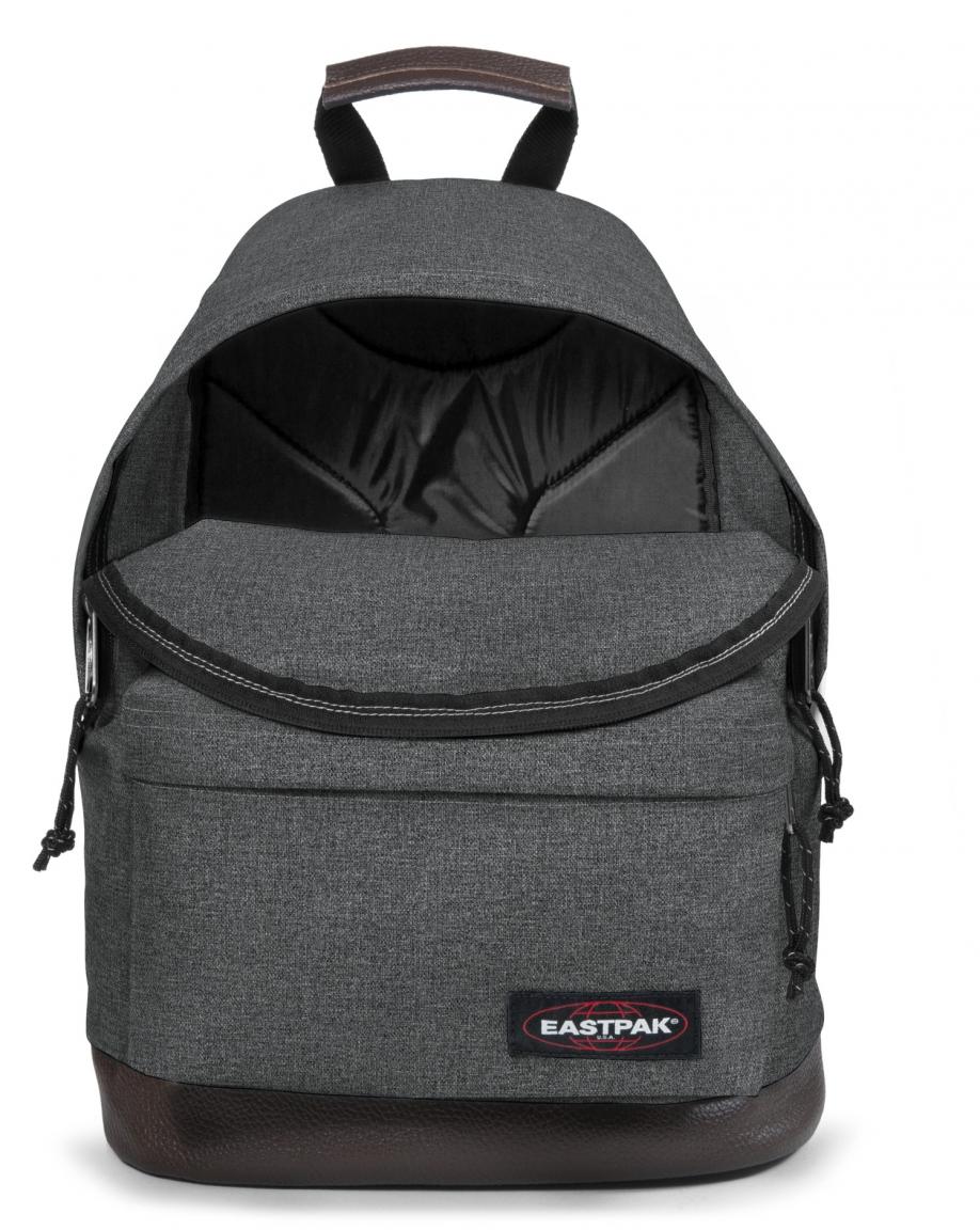 Tagesrucksack Eastpak Wyoming Lederboden grau meliert Black Denim