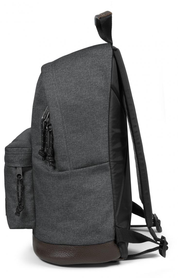 Tagesrucksack Eastpak Wyoming Lederboden grau meliert Black Denim