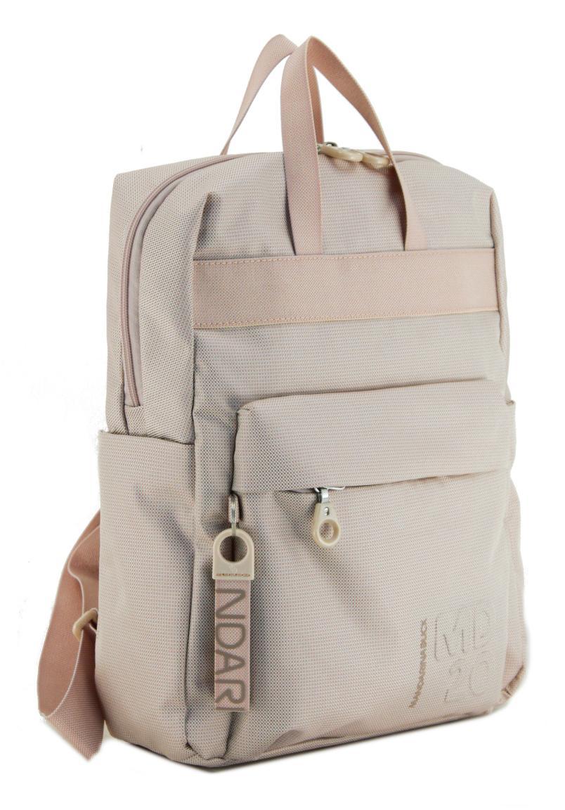 Tagesrucksack Mandarina Duck MD20 Backpack Macadamia hellrosa beige strukturiert