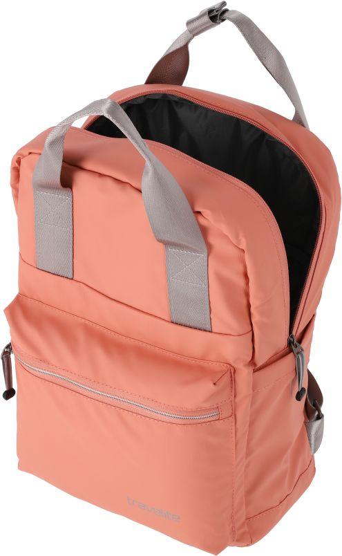 Tagesrucksack koralle PU beschichtet Planenmaterial Travelite Basics