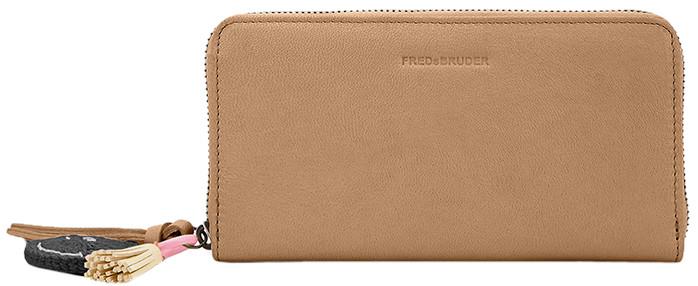Take A Smile Wallet FREDsBRUDER Longbörse Smiley hellbraun