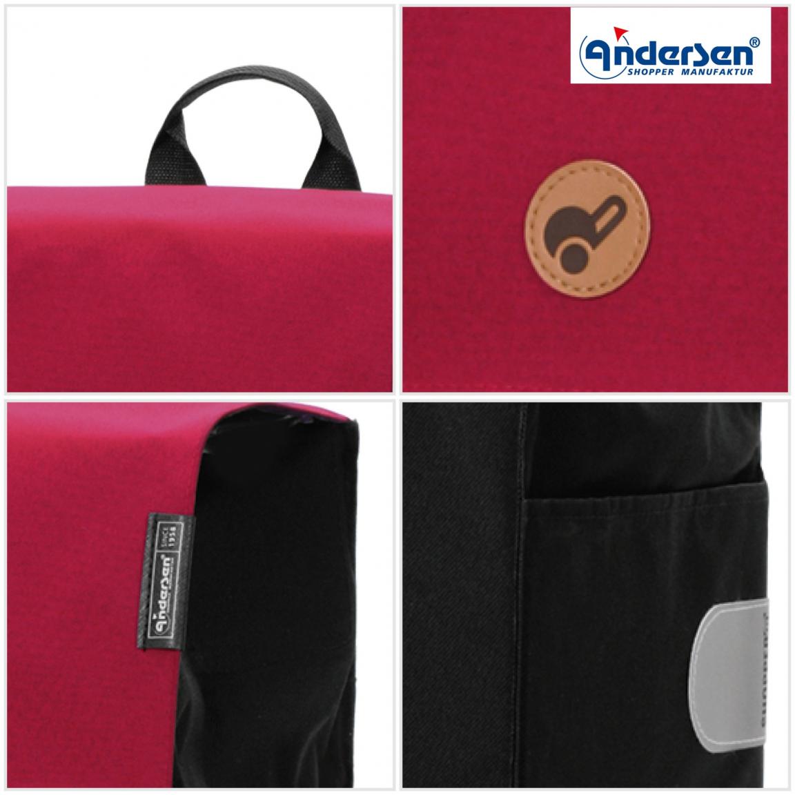 Tasche Hera rot schwarz für Andersen Einkaufstrolley Shopper 