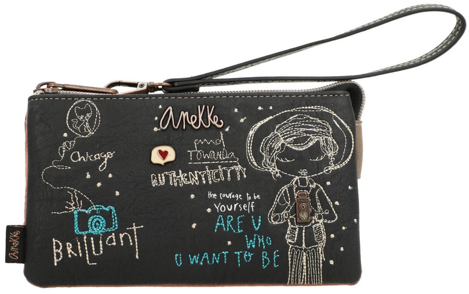 Taschenorganizer Anekke City Moments bestickt dreigeteilt schwarz