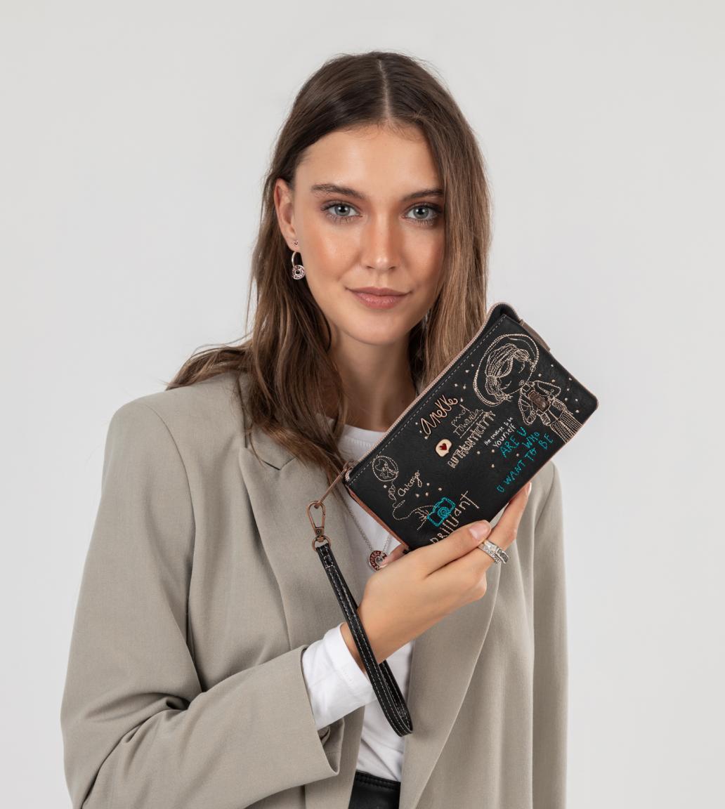 Taschenorganizer Anekke City Moments bestickt dreigeteilt schwarz