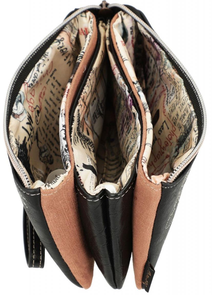 Taschenorganizer Anekke City Moments bestickt dreigeteilt schwarz