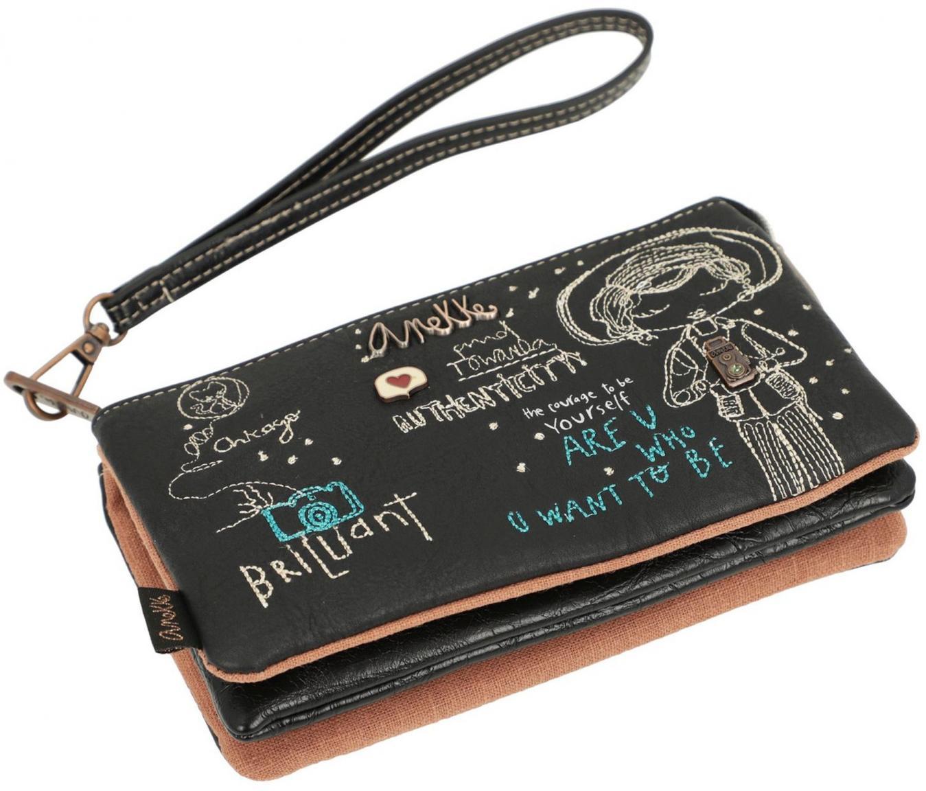 Taschenorganizer Anekke City Moments bestickt dreigeteilt schwarz