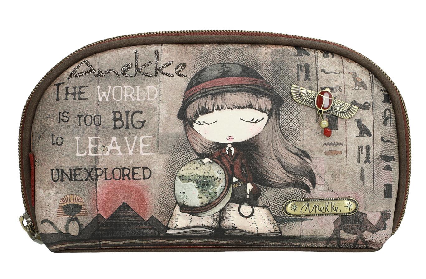 Taschenorganizer Anekke Egypt Hieroglyphen Clutch braun