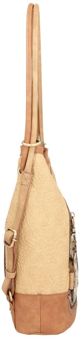 Taschenrucksack Anekke Amazonia Tukan Stickerei Regenwald beige