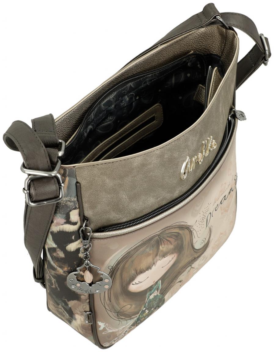 Taschenrucksack Anekke Real Hobobag Stickerei beige taupe
