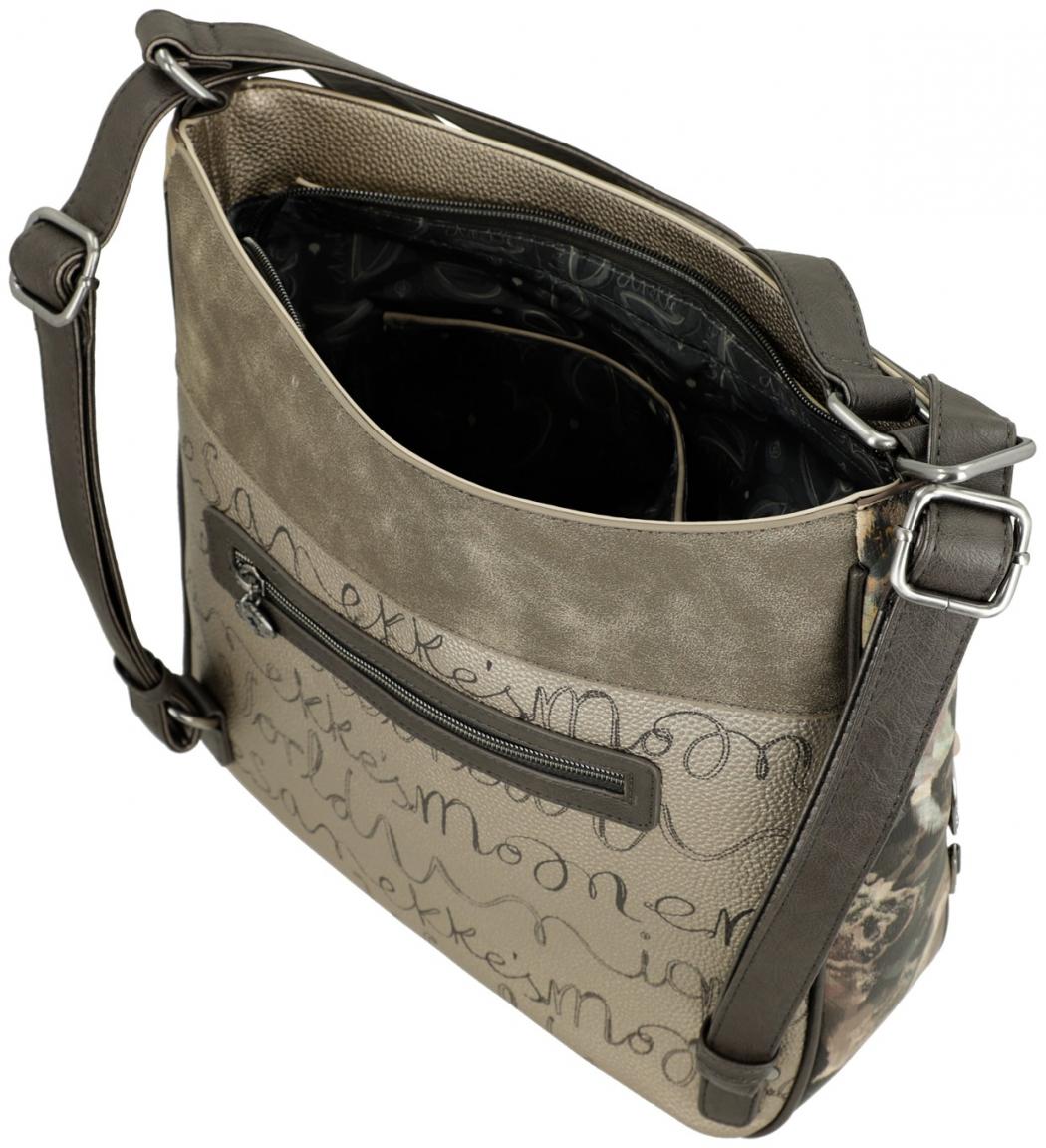 Taschenrucksack Anekke Real Hobobag Stickerei beige taupe