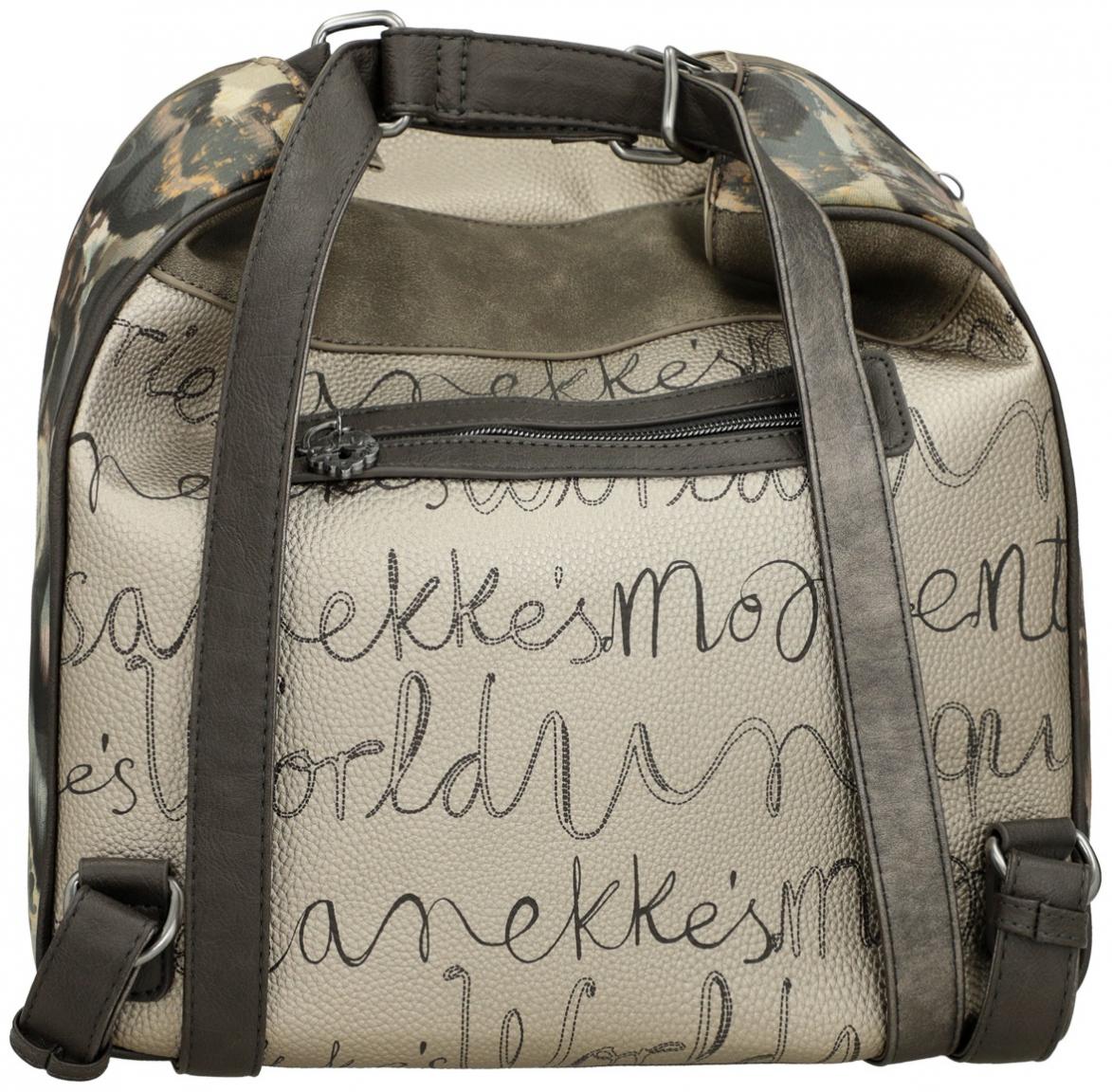 Taschenrucksack Anekke Real Hobobag Stickerei beige taupe