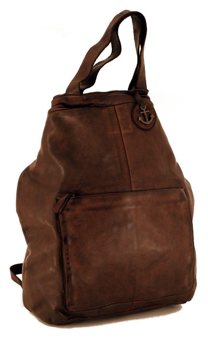 Taschenrucksack Harbour 2nd Herakles Cognac Leder braun