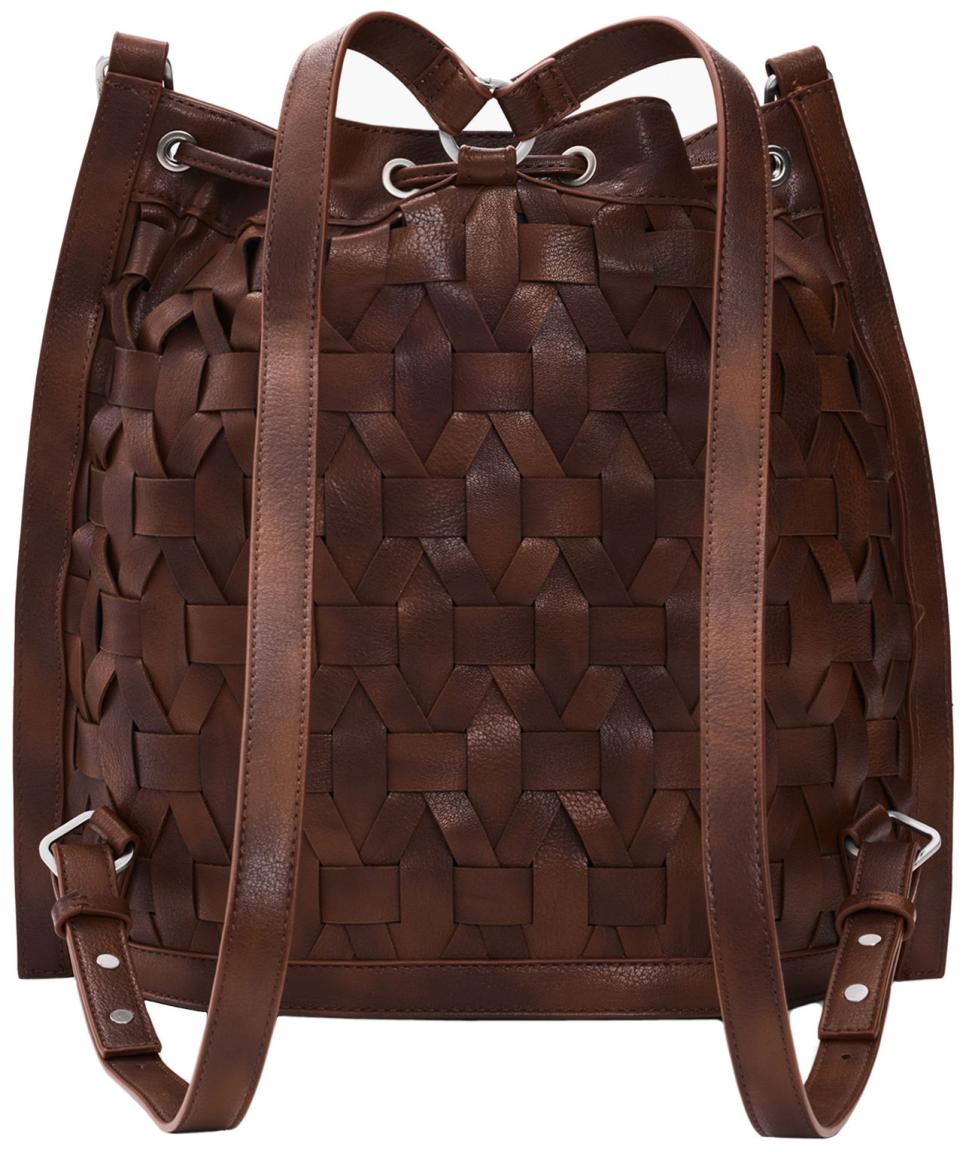 Taschenrucksack Harlan Desigual Flechtdesign Tunnelzug Argon braun