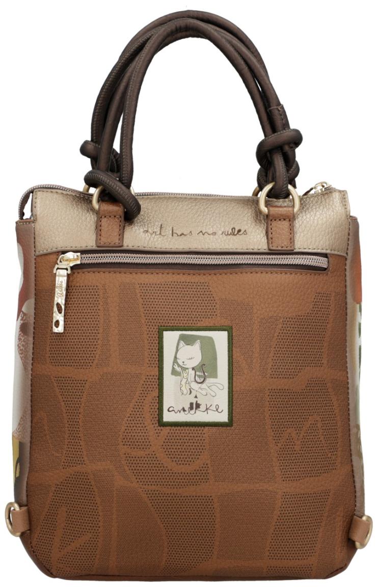 Taschenrucksack beige braun Prägung Anekke Muse Amphora