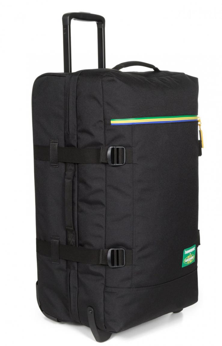 Taschentrolly Eastpak Havaianas Tranverz L schwarz mit einem bunten Streifen