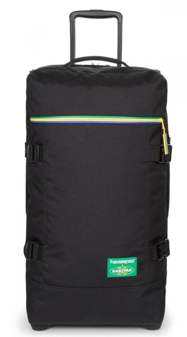Taschentrolly Eastpak Havaianas Tranverz L schwarz mit einem bunten Streifen