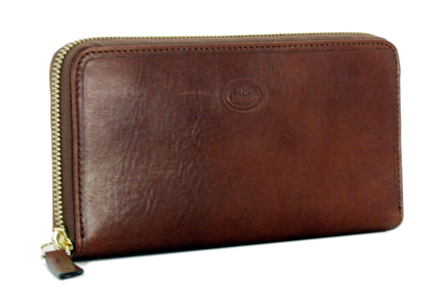 The Bridge Damengeldtasche Zip Damen Leder Marrone Braun