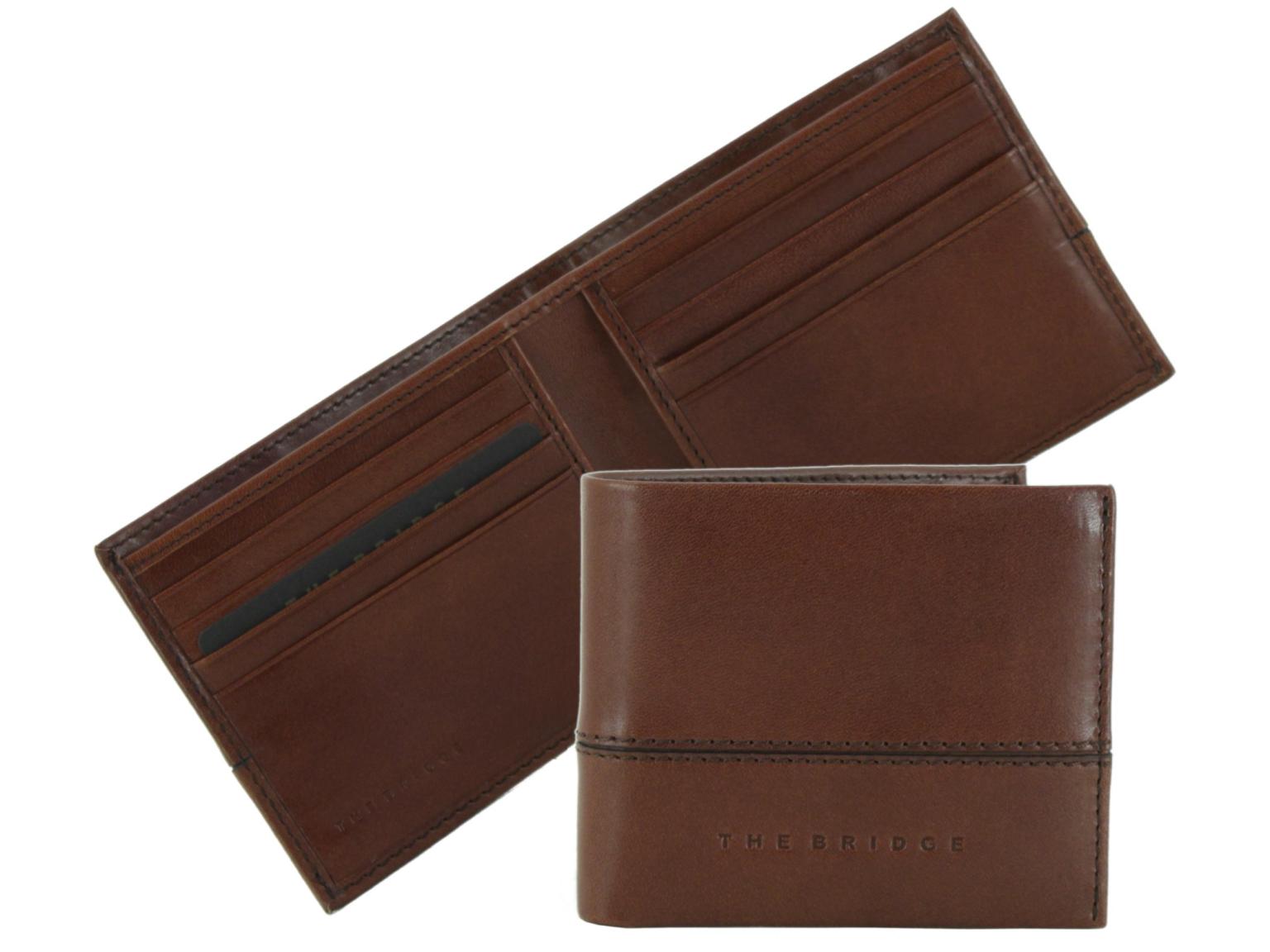 The Bridge Damiano Herren Scheintasche Marrone braun Teilungsnaht kein Münzfach