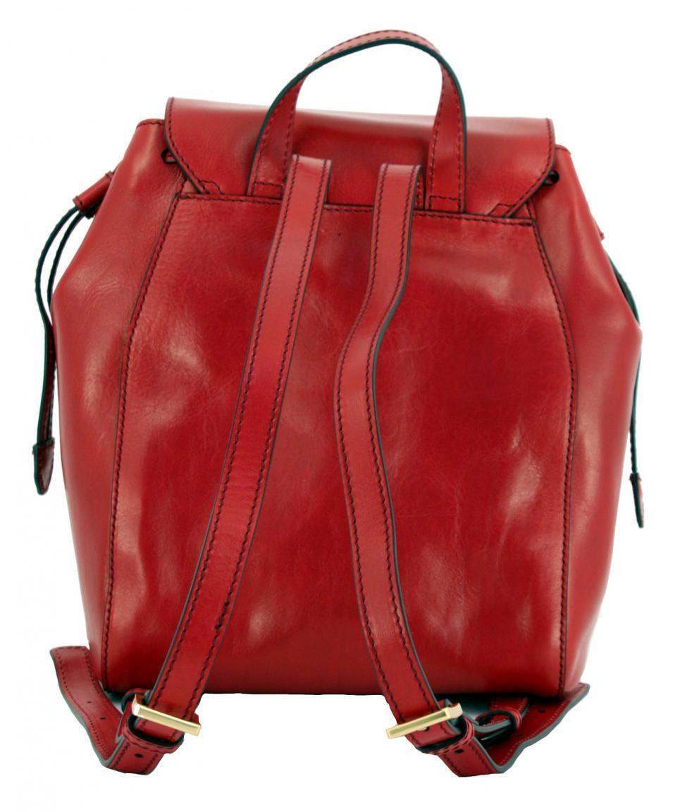 The Bridge Leder Rucksack Quasten Johannisbeere rot