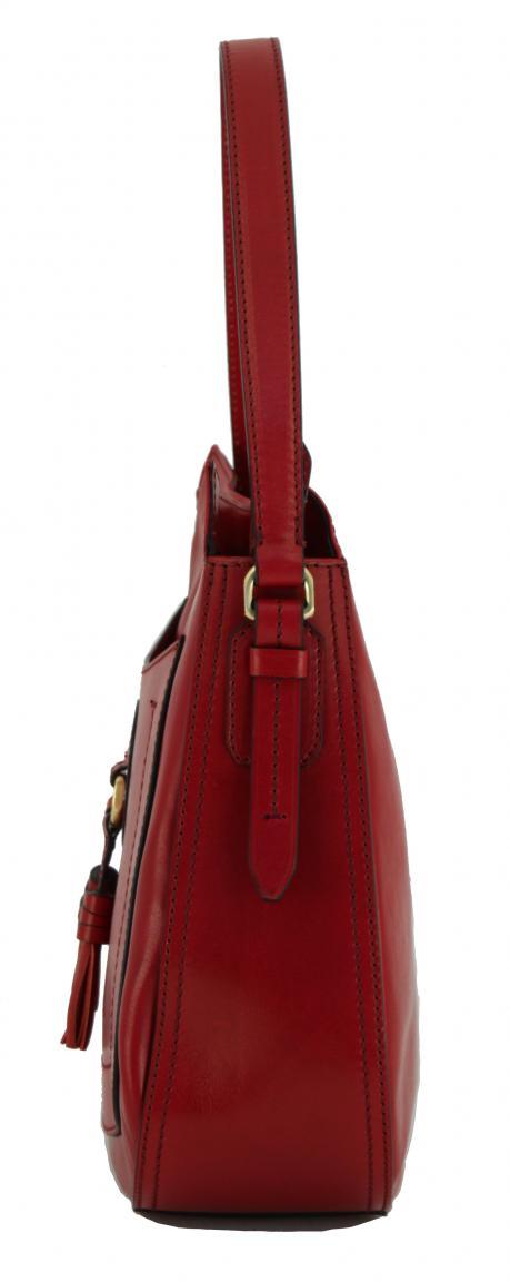 The Bridge Ledertasche Fransenanhänger braun
