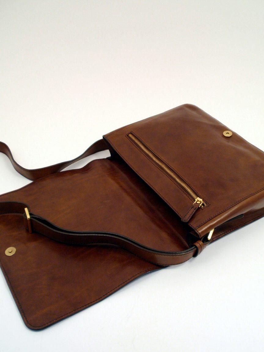 The Bridge Messengertasche Leder braun