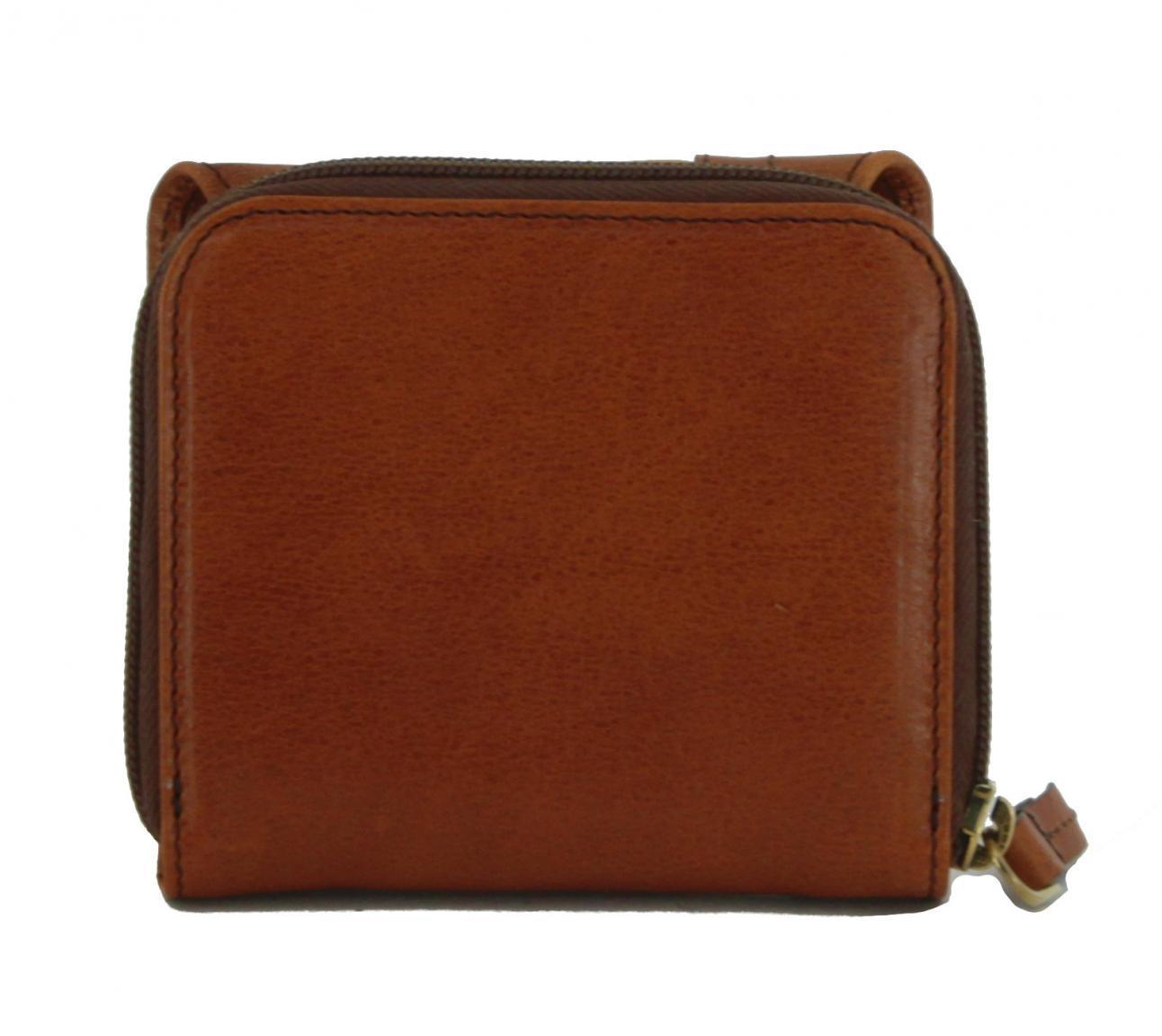 The Bridge Pienza Damenbörse cognac bicolor braun gelb Leder