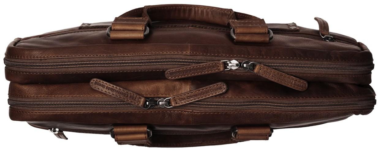 The Chesterfield Brand Seth Business Bag dunkelbraun Wax Pull Up