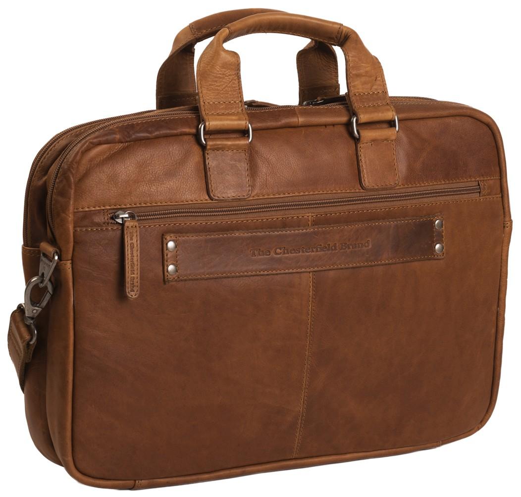 The Chesterfield Brand Seth Wax Pull Up Cognac Aktentasche Leder
