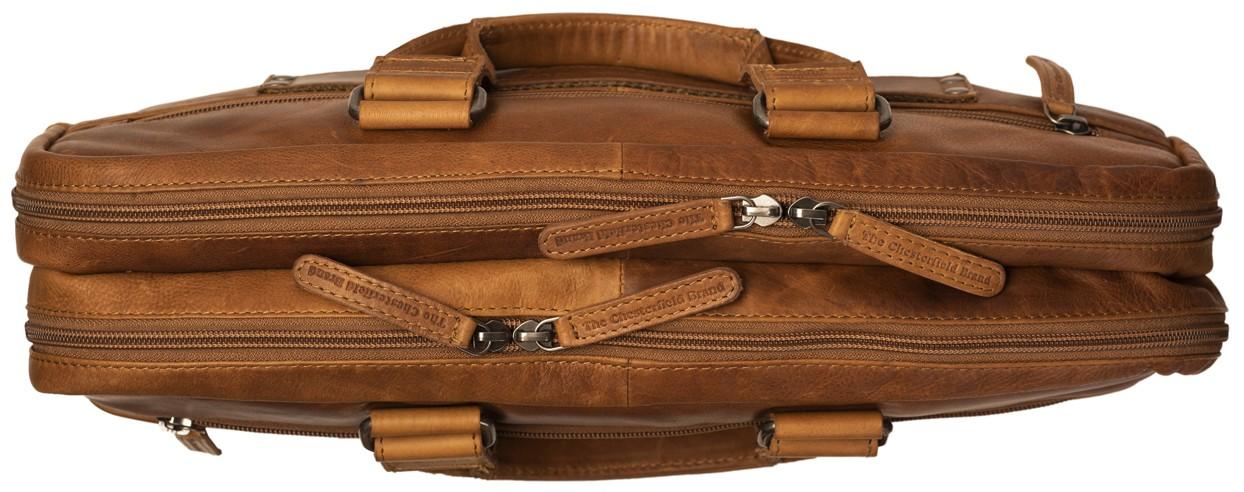 The Chesterfield Brand Seth Wax Pull Up Cognac Aktentasche Leder