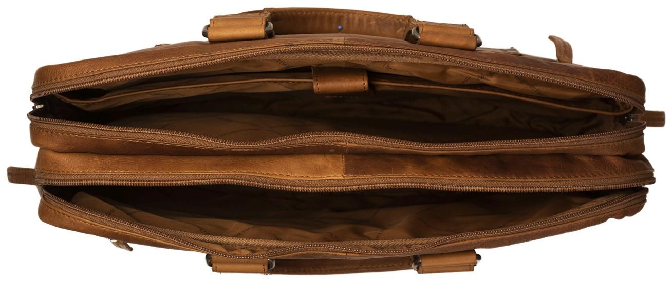 The Chesterfield Brand Seth Wax Pull Up Cognac Aktentasche Leder