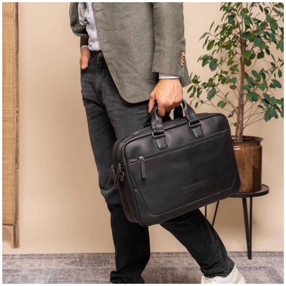 The Chesterfield Brand Seth Wax Pull Up Cognac Aktentasche Leder