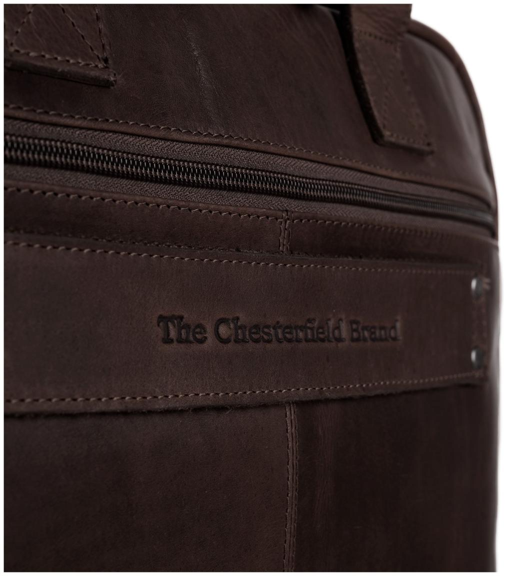 The Chesterfield Brand Wax Pull Up Calvi dunkelbraun Bürotasche Laptop