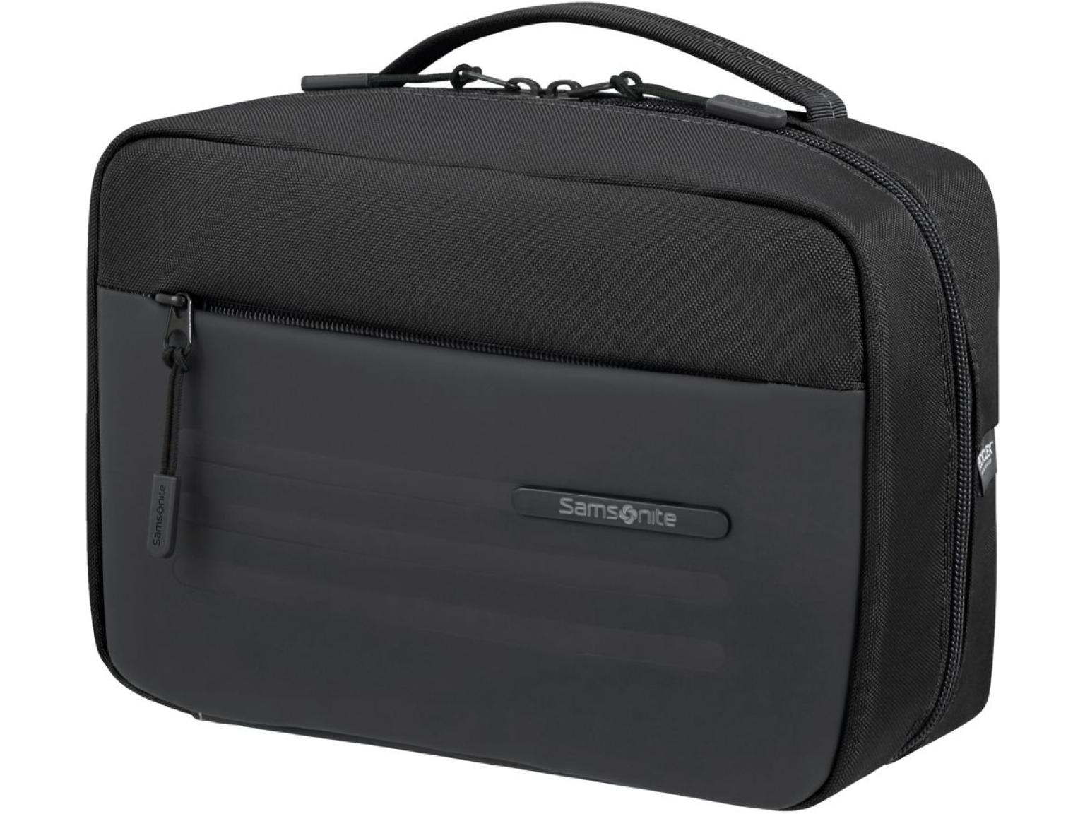 Toilettetasche schwarz recycled Samsonite StackD Black