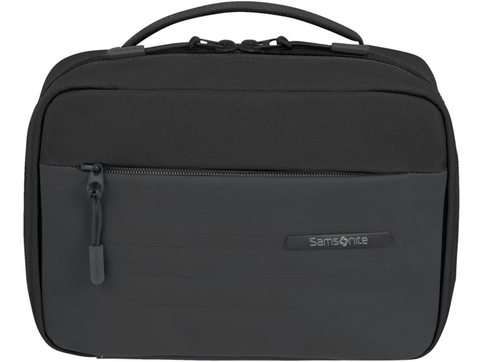 Toilettetasche schwarz recycled Samsonite StackD Black