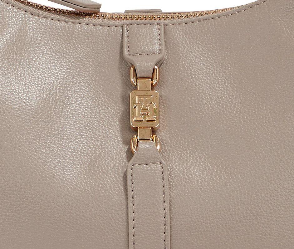 Tommy Hilfiger Beuteltasche Hobo Smooth Taupe Feminine