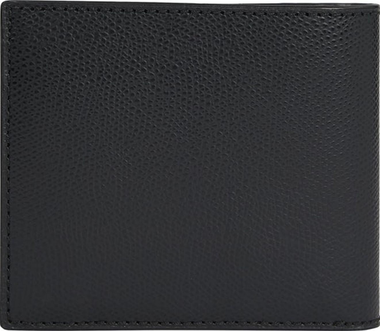 Tommy Hilfiger Business Lederbörse Herrn mit Saffiano Finish CC Flap and Coin Black