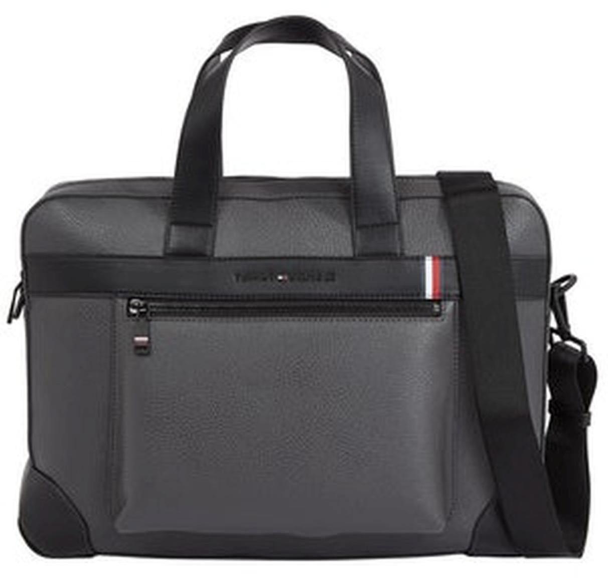 Tommy Hilfiger Central Computer Bag Asphalt Grey Laptoptasche Men