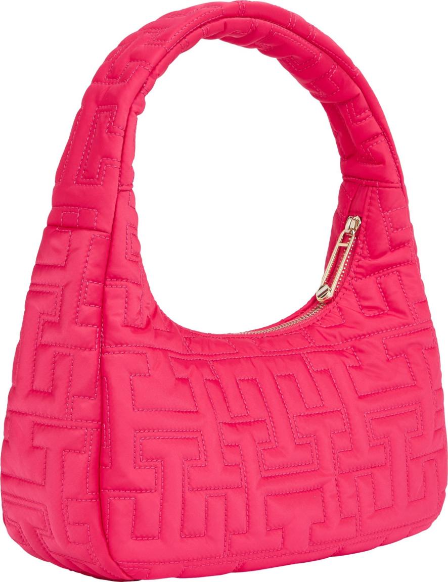 Tommy Hilfiger Chic Nylon Shoulder Bag Hobotasche mit Monogramstick Pink