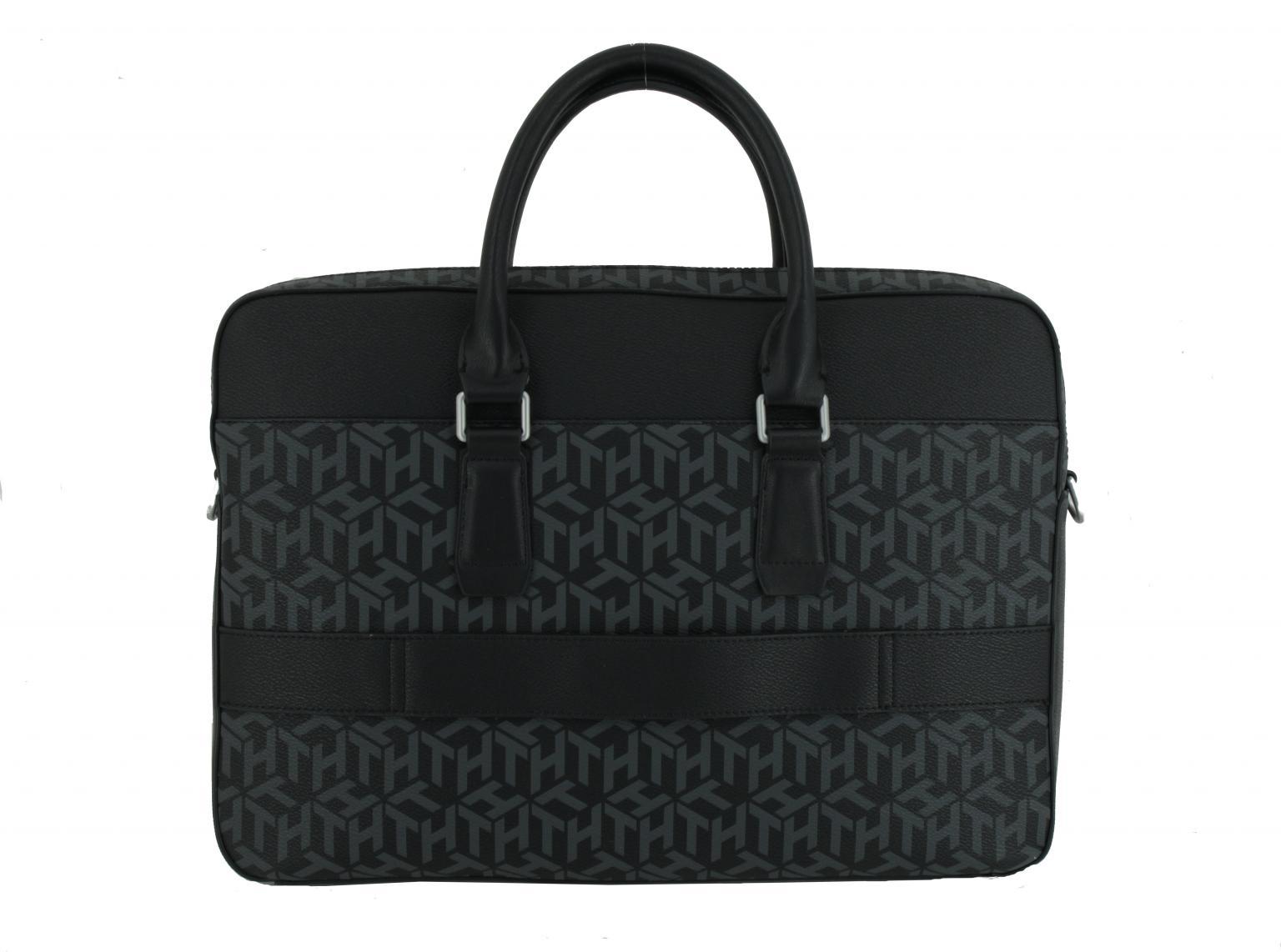 Tommy Hilfiger Coated Canvas Slim Aktentasche Black Monogram