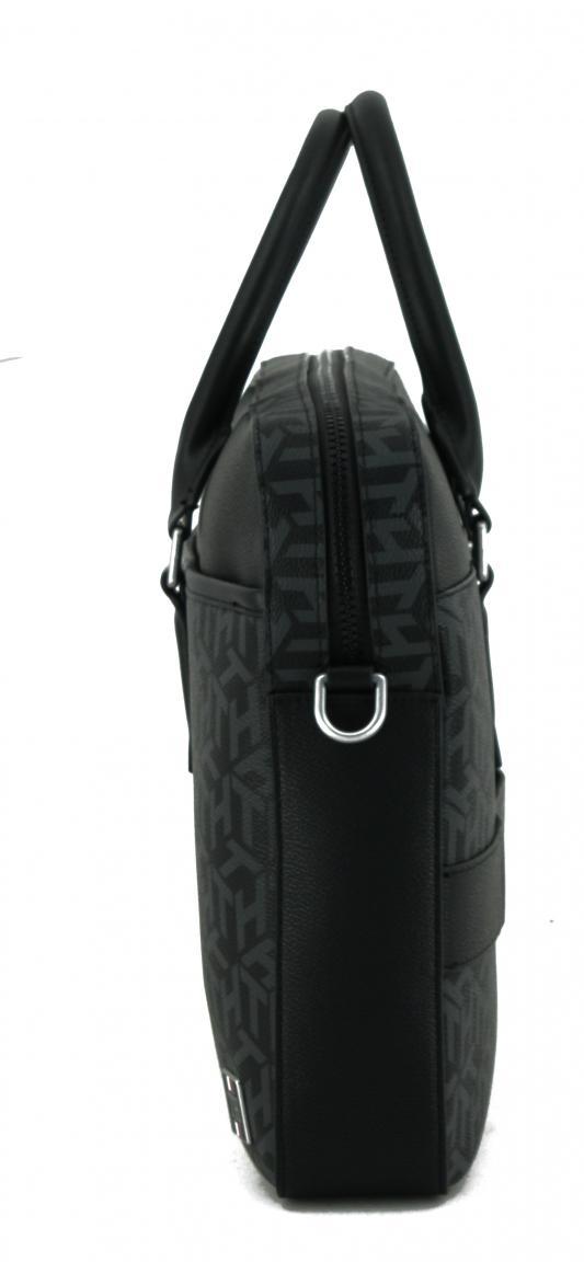 Tommy Hilfiger Coated Canvas Slim Aktentasche Black Monogram