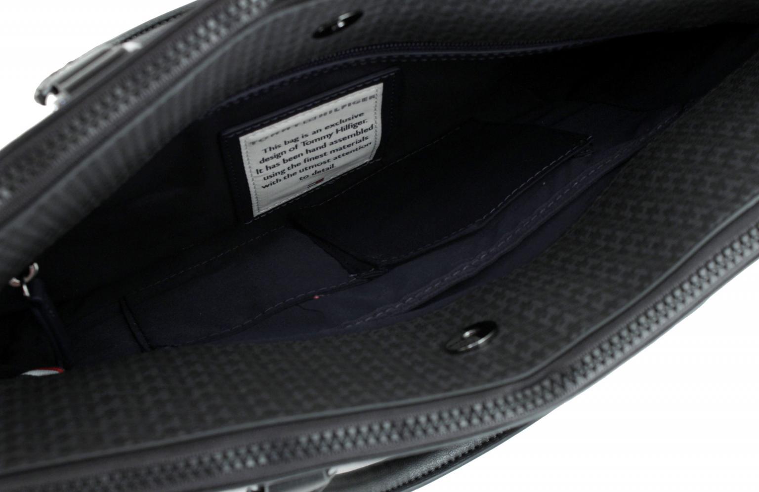 Tommy Hilfiger Coated Canvas Slim Aktentasche Black Monogram