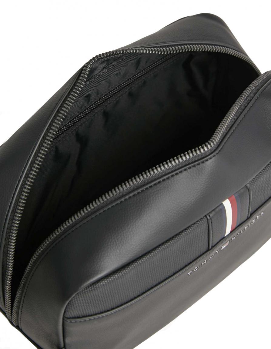 Tommy Hilfiger Corporate Washbag Lederimitat schwarz