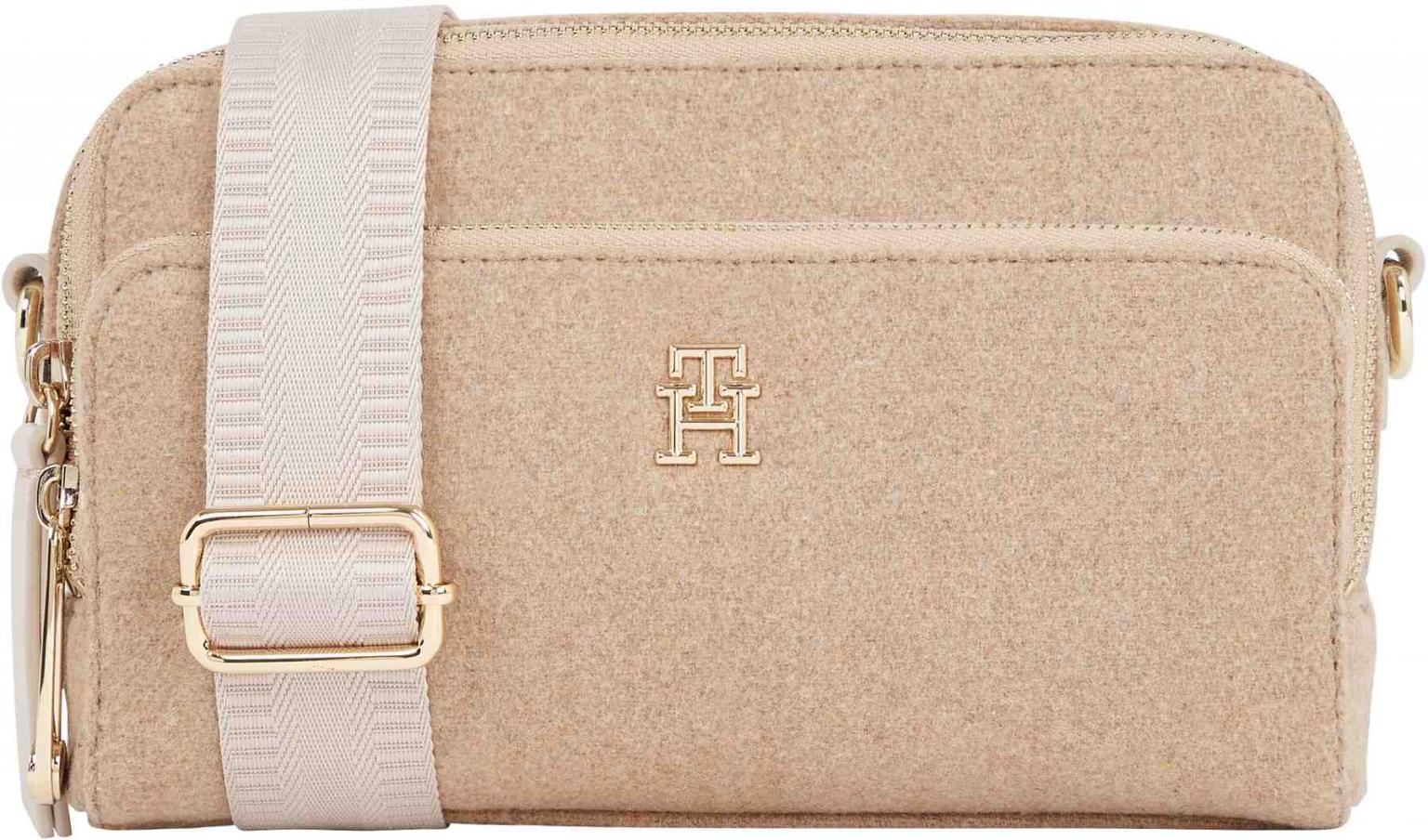 Tommy Hilfiger Crossover Bag Iconic Tommy Camera Bag Wool beige