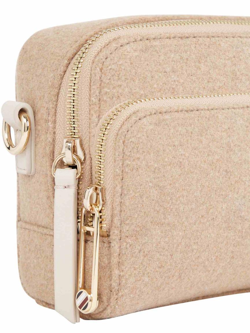 Tommy Hilfiger Crossover Bag Iconic Tommy Camera Bag Wool beige