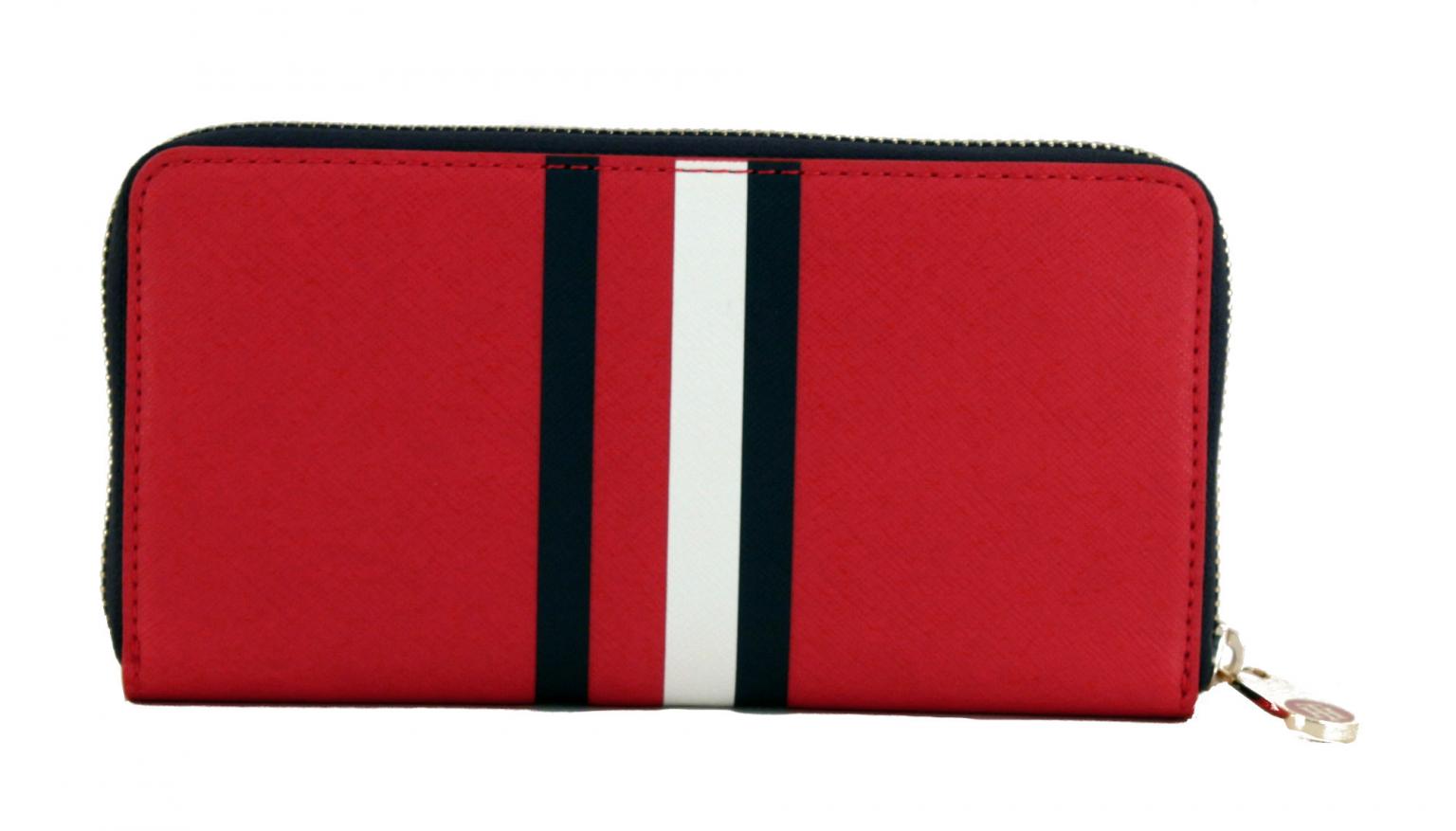Tommy Hilfiger Damenbörse Honey LRG ZA Wallet blau Streifen