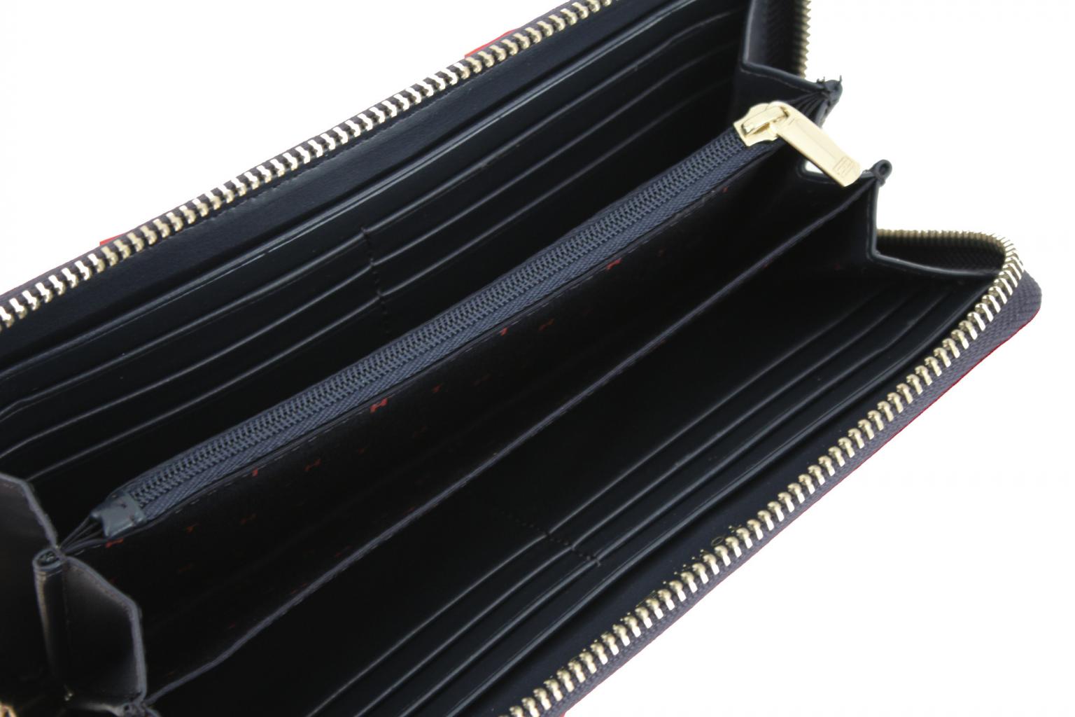 Tommy Hilfiger Damenbörse Honey LRG ZA Wallet blau Streifen