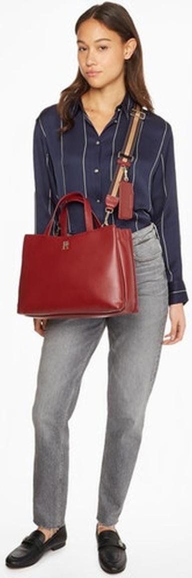 Tommy Hilfiger Damenkurzgrifftasche Rouge Dunkelrot kleines Etui Tommy Life Satchel