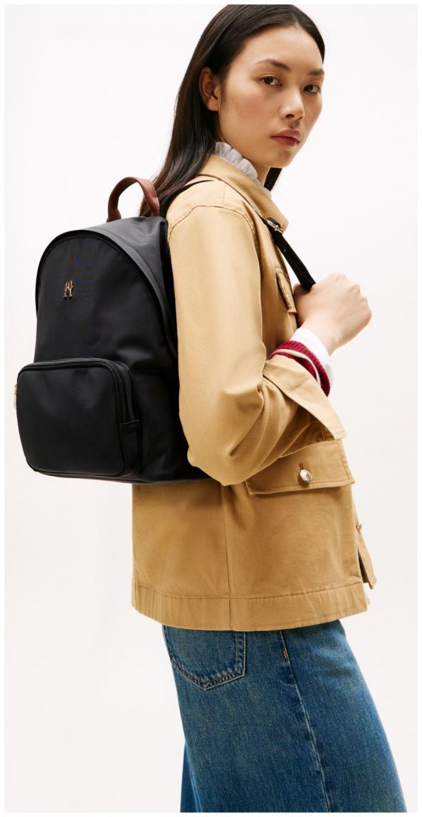 Tommy Hilfiger Damenrucksack Popette Dome Nylon Black 