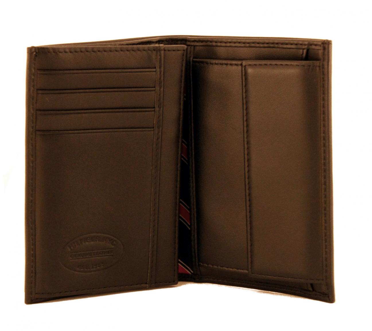 Tommy Hilfiger Eton Geldtasche Hochformat Leder Schwarz